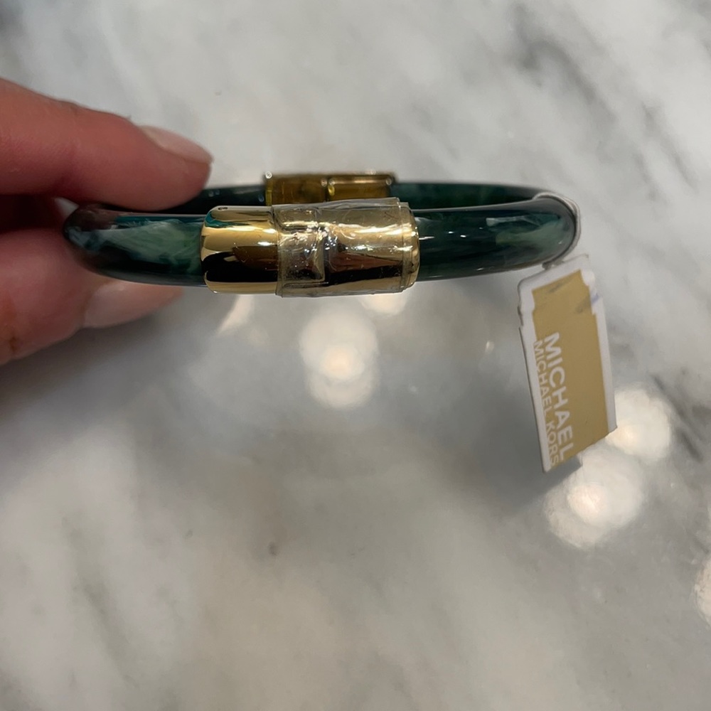 Michael Kors green and gold bracelet